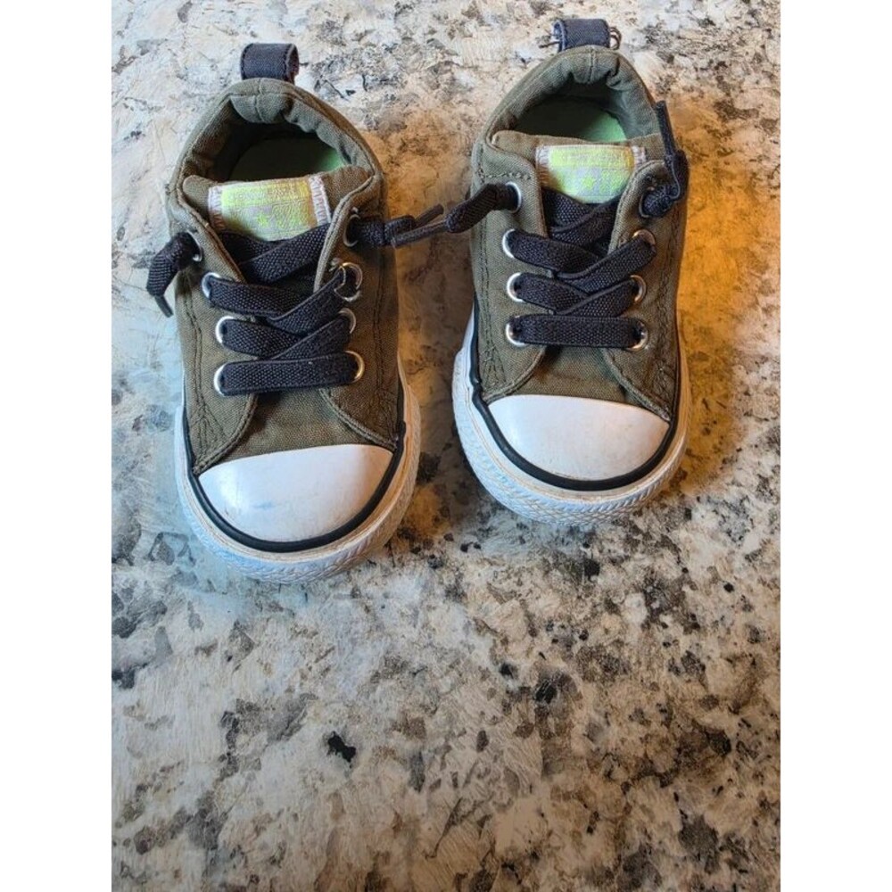 Converse All Star Toddler Slip-On Sneakers Olive Green (Size 5)
